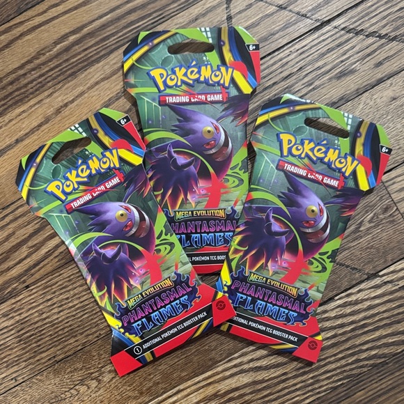 Pokemon Other - Pokemon Phantasmal Flames Booster Packs - Purple and Green